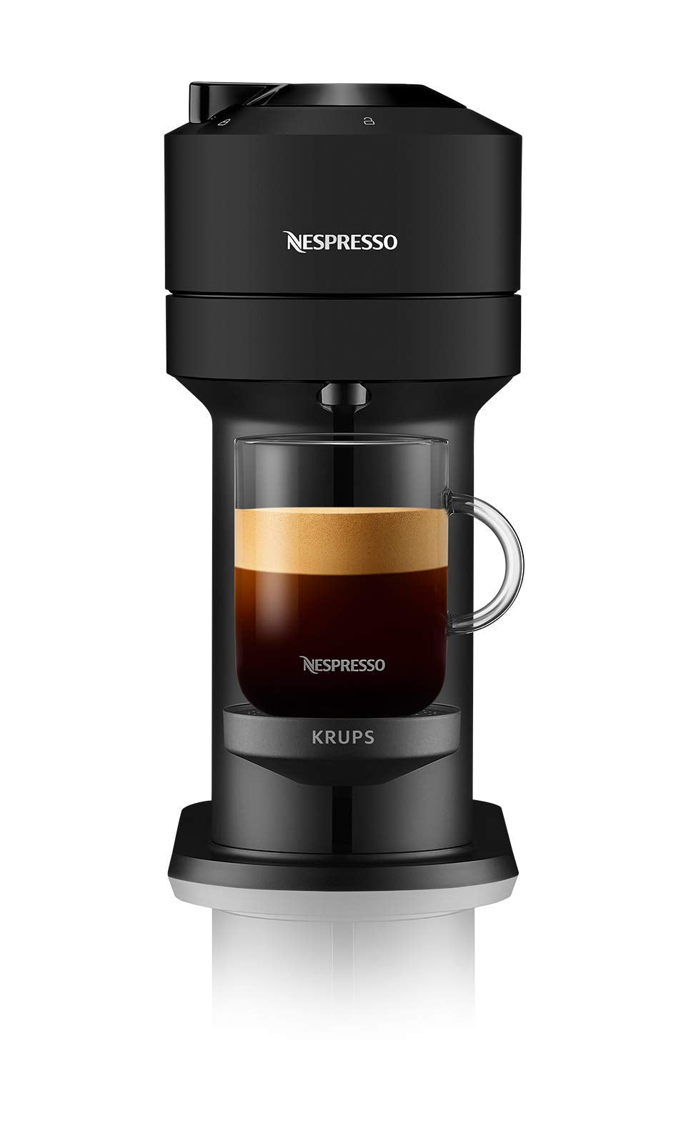 Vertuo Next Cafetière à capsules Machine à expresso 5 tailles différentes tasses Technologie Centrifusion, chauffage 30s, WiFi, Bluetooth, XN910N, Noir mat